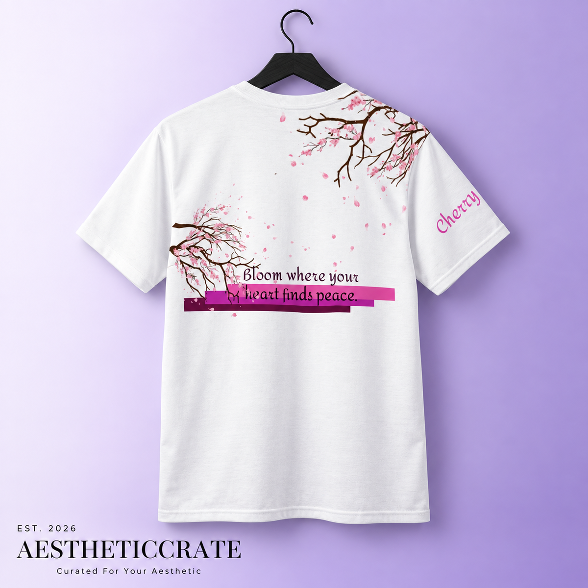 Cherry Blossom Split-Panel Tee