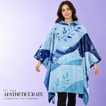 Blue Tide Blanket Poncho