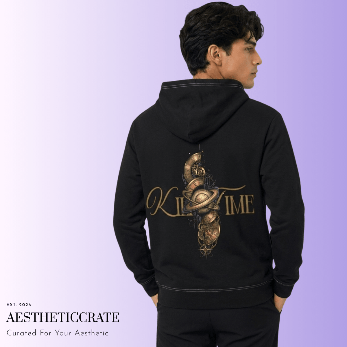 Timekeeper Art Hoodie - AestheticCrateAll Over Prints