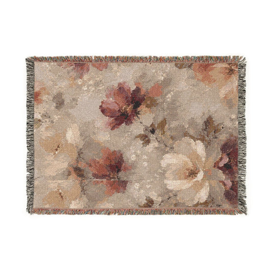 Vintage Botanical Floral Blanket. - AestheticCrateHome Decor