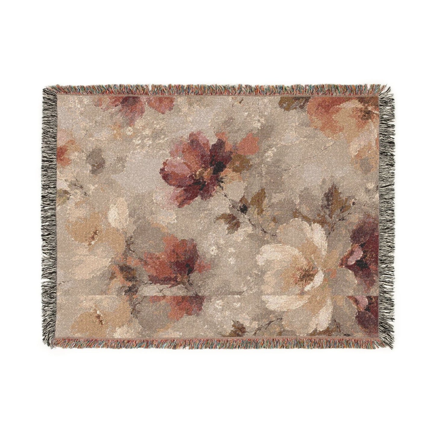 Vintage Botanical Floral Blanket. - AestheticCrateHome Decor